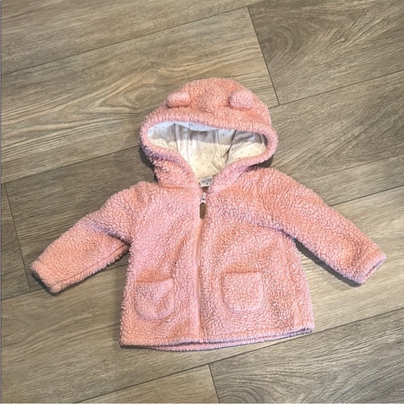 Carter's Other - Carter's Soft Pink Baby Fleece Hooded Jacket with Ears Size 12 Months